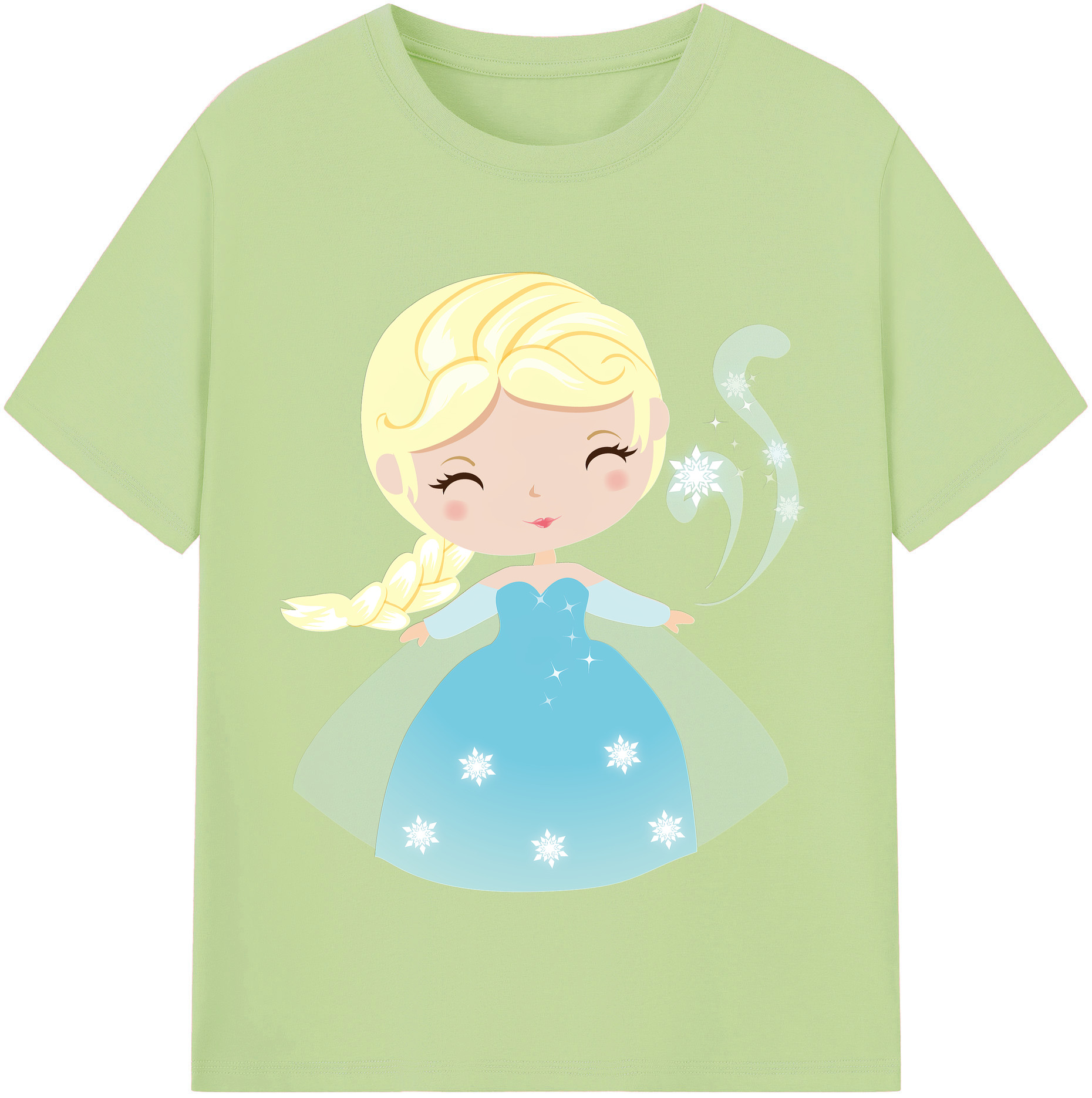 （画像用） アナと雪の女王 アンナ エルサ Frozen Anna Elsa 綿100％半袖Tシャツ（フロントプリント）